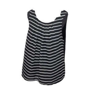 Elle Sleeveless Striped Tie Back Blouse Size L